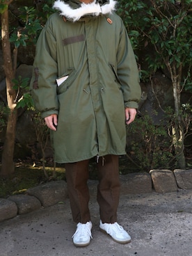 「M-65」｜「アイテム（モッズコート）」を使った、myouさん（メンズ・171cm）の冬コーディネート