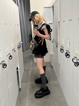 「Jeffrey Campbell（ジェフリーキャンベル）のアイテム（シューズ）」を使った、RIO MATSUMOTO  /TENさん（レディース・161cm）の夏コーディネート
