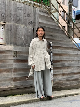「SHINYAKOZUKA（シンヤコヅカ）のアイテム」を使った、よっしーさん（メンズ・168cm）の夏コーディネート