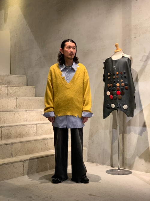 Toironier/トワロニエ/mohair v neck knit