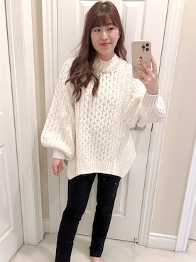 「Simone Rocha（シモーネロシャ）のアイテム（トップス）」を使った、ViviaN😊さん（レディース・163cm）の冬コーディネート