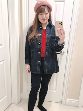 「Hollister（ホリスター）のアイテム（デニムパンツ）」を使った、ViviaN😊さん（レディース・163cm）の冬コーディネート