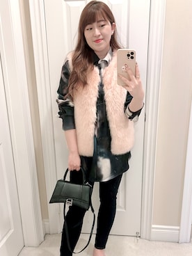 「TOPSHOP（トップショップ）のアイテム（ジャケット/アウター）」を使った、ViviaN😊さん（レディース・163cm）の冬コーディネート
