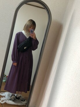 「CONVERSE（コンバース）のCONVERSE コンバース オール スター オックス / ALL STAR OX(BLACK) 32160321（スニーカー）」を使った、Rさん（レディース・159cm・20代）の秋コーディネート