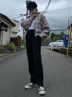 「韓国好きな人と繋がりたい」｜「アイテム（ブルゾン）」を使った、YUKIさん（レディース・159cm）の春コーディネート