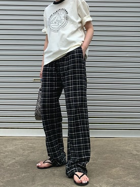 「PIPING HOT FUTURE（パイピングホットフューチャー）のアイテム」を使った、YUKIさん（レディース・159cm）の夏コーディネート