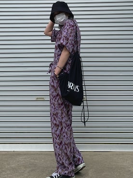 「LMCのアイテム（バッグ）」を使った、YUKIさん（レディース・159cm）の夏コーディネート