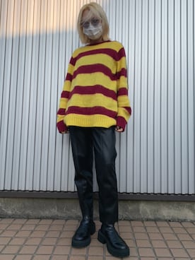 「韓国好きな人と繋がりたい」｜「アイテム（ブーツ）」を使った、YUKIさん（レディース・159cm）の春コーディネート