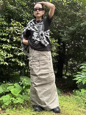 「MAISON SPECIAL（メゾンスペシャル）のアイテム」を使った、YUKIさん（レディース・159cm）の夏コーディネート