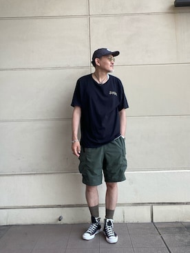 「WILD THINGS（ワイルドシングス）のアイテム（パンツ）」を使った、matsuuraさん（メンズ・189cm）の春コーディネート