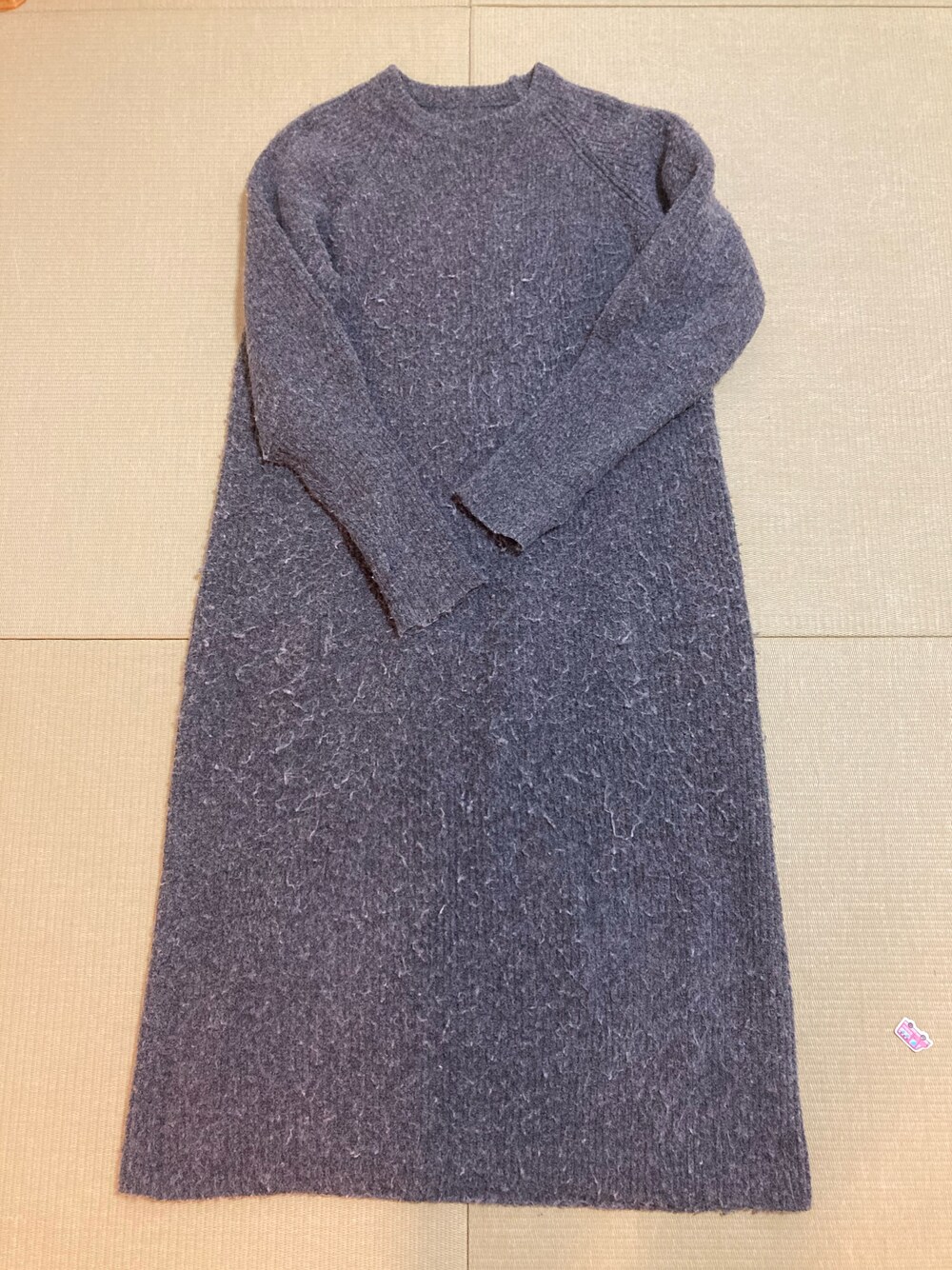 「no brandのアイテム（ワンピース、グレー系）」を使った、Chiiさん（レディース・158cm）の春コーディネートの1枚目の写真
