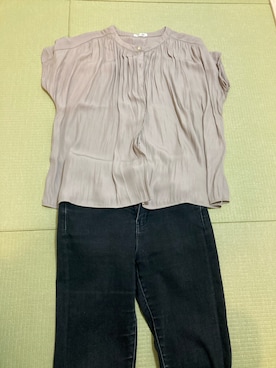 「Honeys（ハニーズ）のアイテム（シャツ/ブラウス）」を使った、Chiiさん（レディース・158cm）の春コーディネート