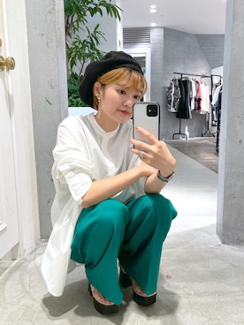 「モードストリート」｜「アイテム（腕時計）」を使った、はるこ_HAREさん（レディース・152cm）の夏コーディネート