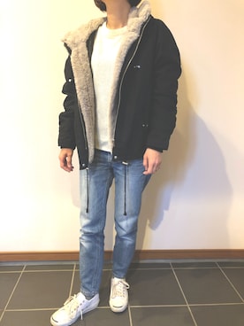 「アイテム（ブルゾン）」を使った、mikiさん（レディース・160cm・40代）の冬コーディネート