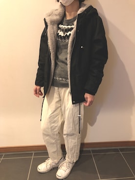 「アイテム（ブルゾン）」を使った、mikiさん（レディース・160cm・40代）の冬コーディネート