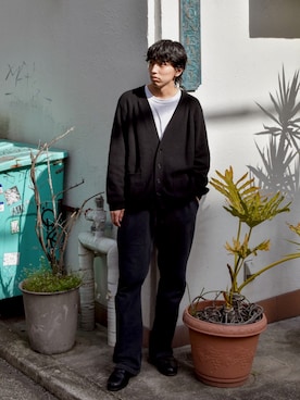 ryomaさんの「LOS ANGELES APPAREL/ロサンゼルスアパレル Heavy Fleece Sweat pant 14oz スウェットパンツ」を使ったコーディネート