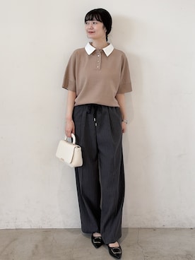 「OPAQUE.CLIP（オペークドットクリップ）のアイテム」を使った、haruさん（レディース・156cm）の夏コーディネート