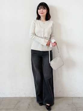 「デート服」｜haruさん（レディース・156cm）の冬コーディネート