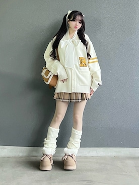 「LAC-VERT（ラック・ヴェール）のアイテム」を使った、poyoさん（レディース・161cm）の冬コーディネート