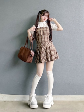 「Lovilyn（ラヴィリン）のアイテム」を使った、poyoさん（レディース・161cm）の夏コーディネート