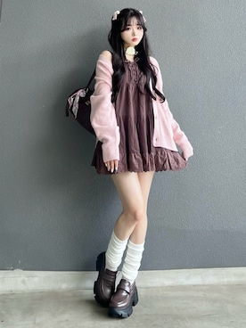 「アイテム（ワンピース/ドレス）」を使った、poyoさん（レディース・161cm）の秋コーディネート