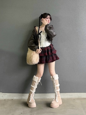 「SLY（スライ）のアイテム」を使った、poyoさん（レディース・161cm）の秋コーディネート