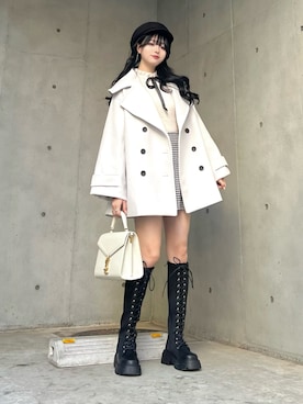 「アイテム（ニット/セーター）」を使った、poyoさん（レディース・161cm）の秋コーディネート
