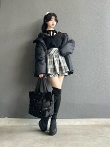 Lovilyn ジャガードミドル丈エコダウンジャケット Lovilyn（ラヴィリン）の「ジャガードミドル丈エコダウンジャケット