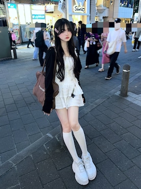 「韓国ファッション」｜「アイテム（スカート）」を使った、poyoさん（レディース・161cm）の夏コーディネート