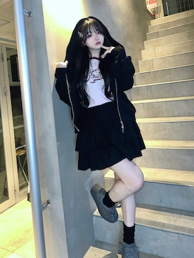 「アイテム（トップス）」を使った、poyoさん（レディース・161cm）の秋コーディネート
