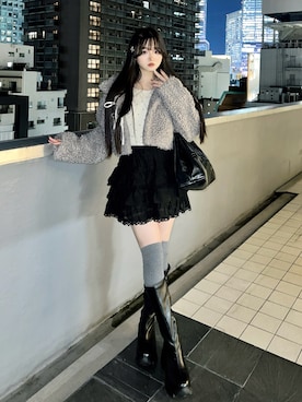 「アイテム（その他アウター）」を使った、poyoさん（レディース・161cm）の秋コーディネート