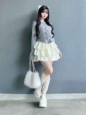 「アイテム（バッグ）」を使った、poyoさん（レディース・161cm）の冬コーディネート