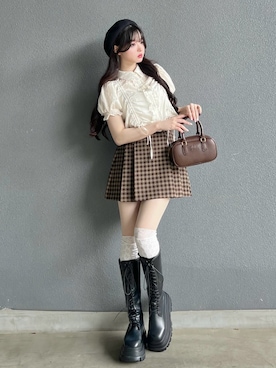 「アイテム（ブーツ）」を使った、poyoさん（レディース・161cm）の夏コーディネート