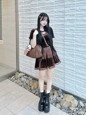 「Lovilyn（ラヴィリン）のアイテム」を使った、poyoさん（レディース・161cm）の夏コーディネート