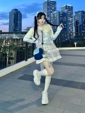 「アイテム（スカート）」を使った、poyoさん（レディース・161cm）の夏コーディネート