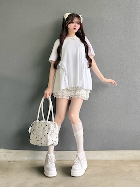 「Lovilyn（ラヴィリン）のアイテム」を使った、poyoさん（レディース・161cm）の夏コーディネート