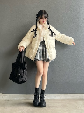 「アイテム（ジャケット/アウター）」を使った、poyoさん（レディース・161cm）の冬コーディネート