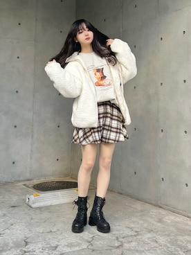 「apres jour（アプレジュール）のアイテム」を使った、poyoさん（レディース・161cm）の冬コーディネート