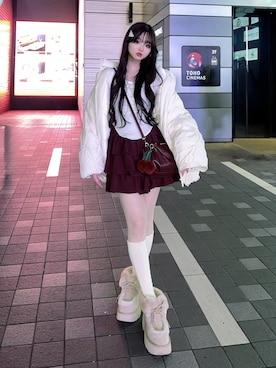 「アイテム（シューズ）」を使った、poyoさん（レディース・161cm）の秋コーディネート