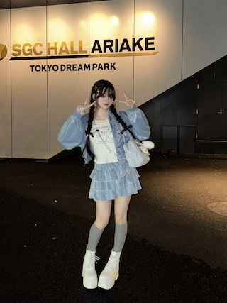 「Lovilyn(ラヴィリン)のハートチャーム付き2wayボストンバッグ(ハンドバッグ)」を使った、poyoさん(レディース・161cm)の秋コーディネート