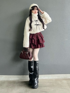 「アイテム（その他アウター）」を使った、poyoさん（レディース・161cm）の秋コーディネート