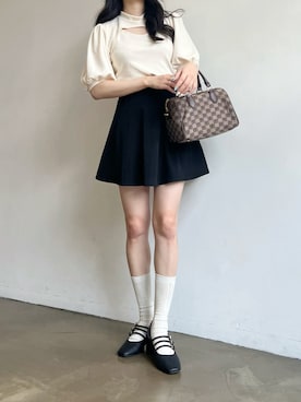 「アイテム（スカート）」を使った、poyoさん（レディース・161cm）の夏コーディネート