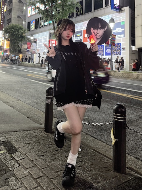「Lovilyn（ラヴィリン）のスウィートドットフリルショートパンツ（その他パンツ）」を使った、poyoさん（レディース・161cm）の夏コーディネート
