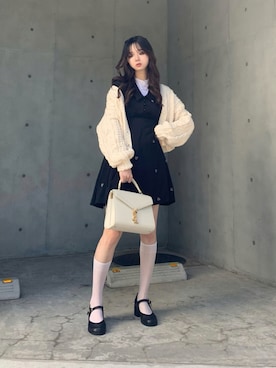「アイテム（カーディガン/ボレロ）」を使った、poyoさん（レディース・161cm）の夏コーディネート
