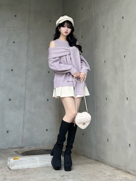 「ほめられ本命コーデ」｜poyoさん（レディース・161cm）の冬コーディネート