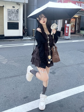 「アイテム（PC・スマホグッズ/家電）」を使った、poyoさん（レディース・161cm）の夏コーディネート