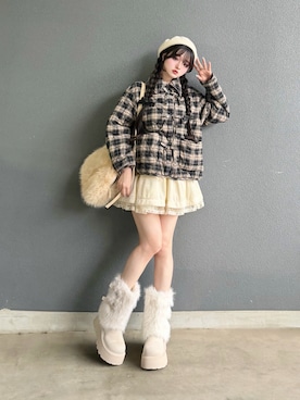 「Lovilyn（ラヴィリン）のアイテム」を使った、poyoさん（レディース・161cm）の秋コーディネート