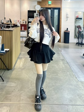 「SLY（スライ）のアイテム（バッグ）」を使った、poyoさん（レディース・161cm）の春コーディネート