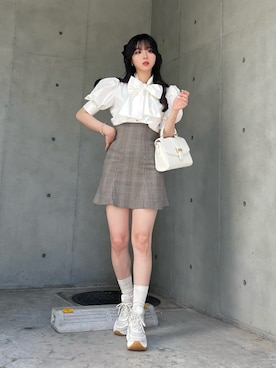 「SNIDEL（スナイデル）のアイテム」を使った、poyoさん（レディース・161cm）の夏コーディネート