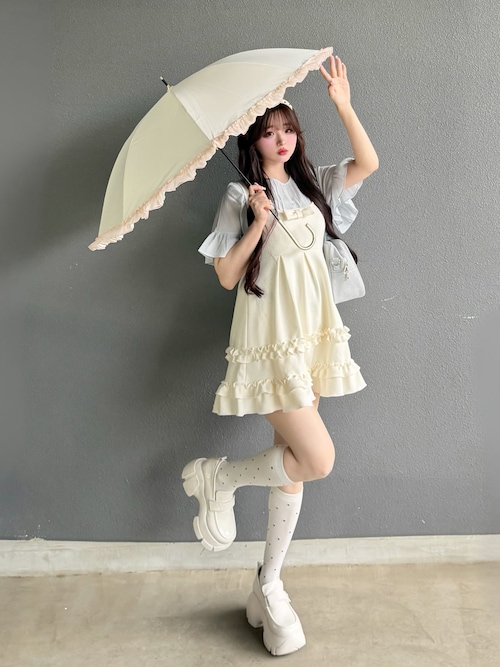 Lovilyn ワンピース ドーリーフリルジャンパースカート : ZOZOTOWN